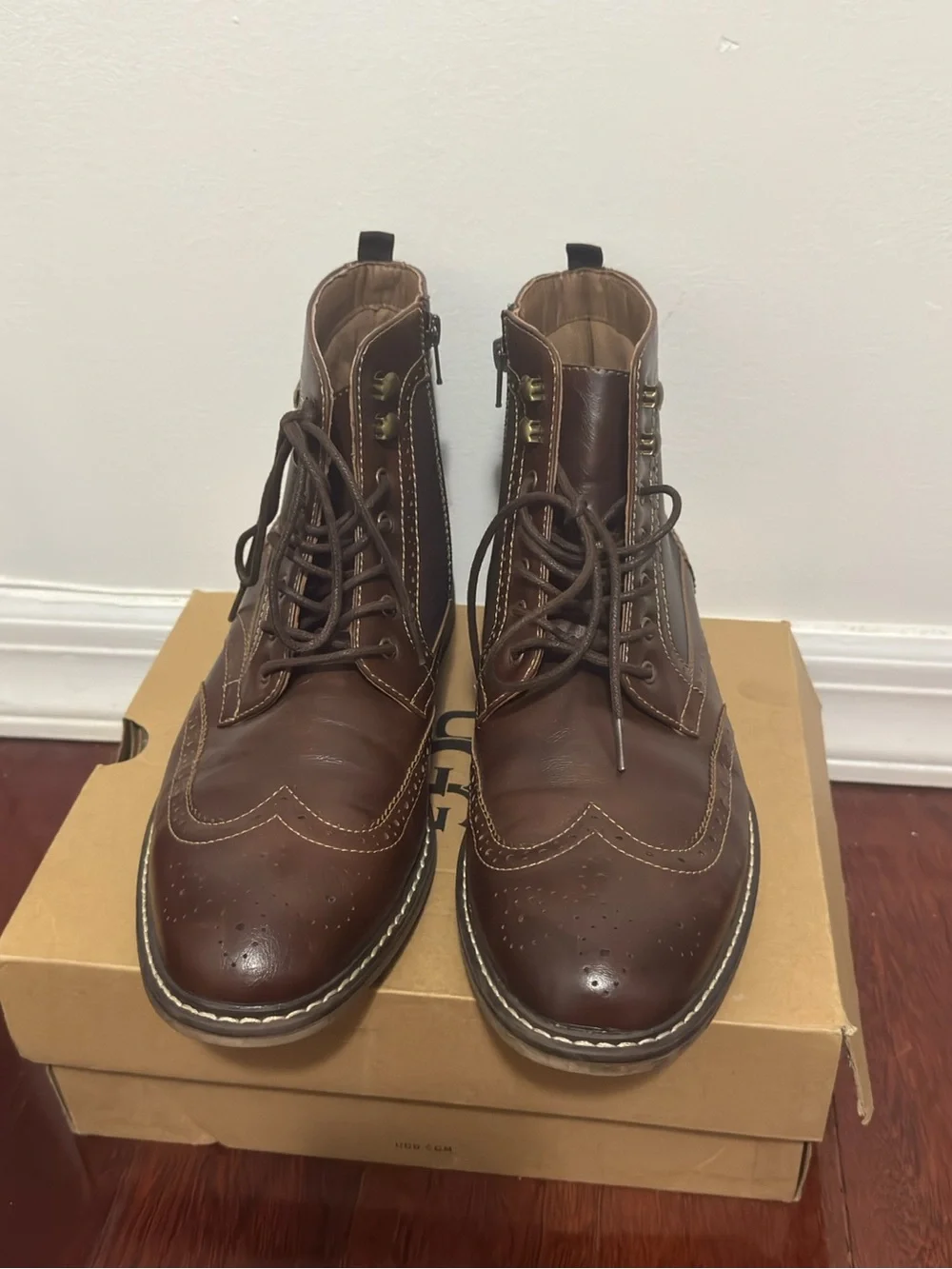Sonoma Vitalize Ankle Boots Oxford Styled Chelsea Wingtip Men Brown Shoes 12 Med